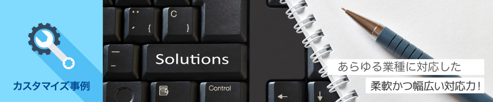 カスタマイズ事例 8年間のカスタマイズ実績による柔軟かつ幅広い対応力!